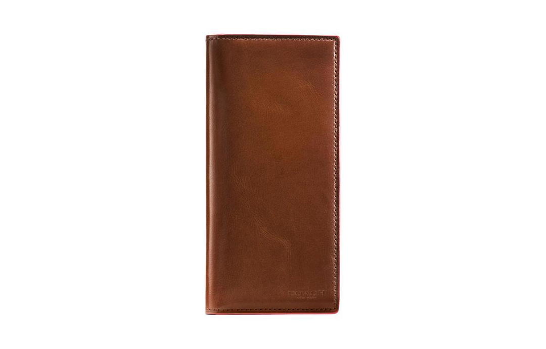 Coach Coach Breast Pocket Calfskin Clutches Wallets Men's Brown