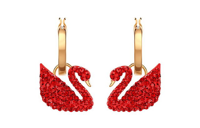 Swarovski Swarovski Swan Earrings - Red - view 1