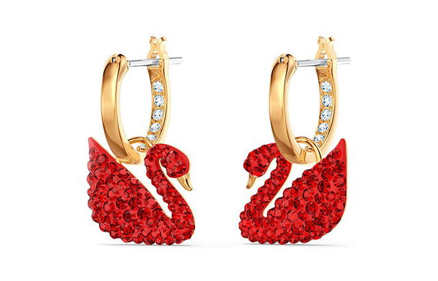 Swarovski Swarovski Swan Earrings - Red - view 2