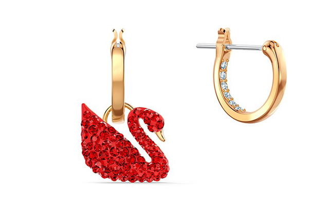 Swarovski Swarovski Swan Earrings - Red - view 3
