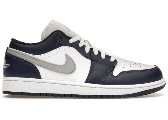 Jordan Jordan 1 Low Wolf Grey Midnight Navy - view 1