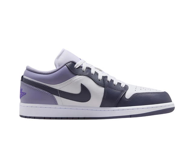 Jordan Jordan Air Jordan 1 Anti Slip Wear Resistant Low Top Vintage Basketball Shoes Men's Purple White - view 1