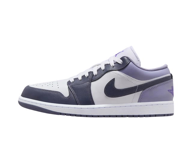 Jordan Jordan Air Jordan 1 Anti Slip Wear Resistant Low Top Vintage Basketball Shoes Men's Purple White - view 2