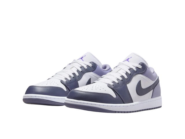 Jordan Jordan Air Jordan 1 Anti Slip Wear Resistant Low Top Vintage Basketball Shoes Men's Purple White - view 3