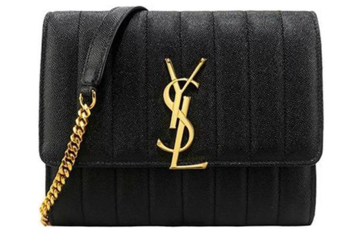 Saint Laurent Saint Laurent Cow Leather Crossbody Bag Shoulder Bag Women's Black