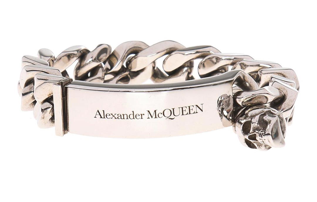 Alexander McQueen Alexander McQueen Skull Charm Curb Chain Bracelet