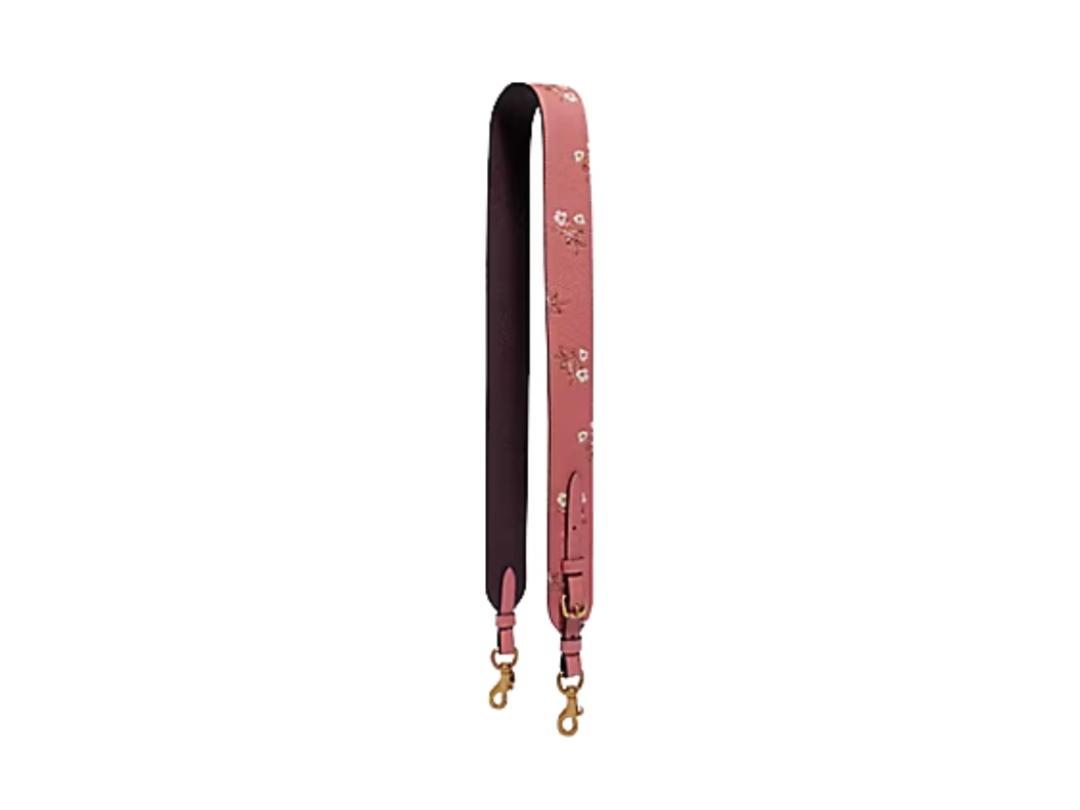 Coach Coach Strap With Floral Print Brass