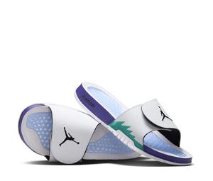 Buy Jordan Hydro 5 Retro Slide White New Emerald Grape Ice Black at Sasom – Authentic and Ready to Ship