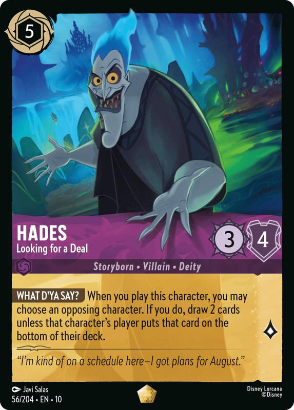 Disney Lorcana Disney Lorcana Hades Looking for a Deal L [56/204] Whispers in the Well (EN)
