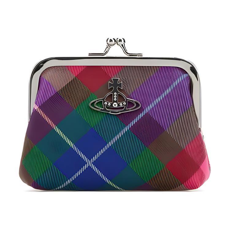 Vivienne Westwood Vivienne Westwood Leather Coin Purse Women's Candy Plaid