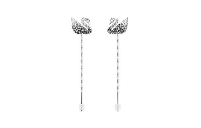 Swarovski Swarovski Swan Earrings - black/white - view 1