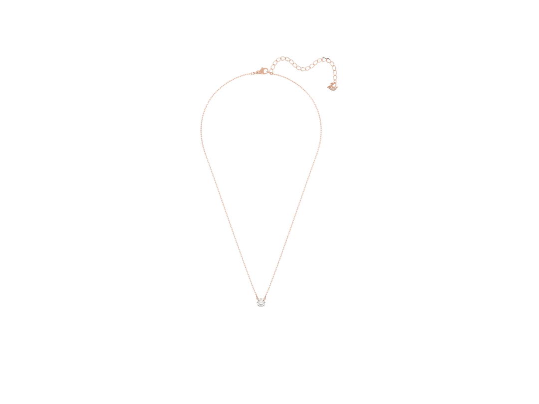 Swarovski Swarovski Stilla Attract Set In Round Cut White Rose Gold-Tone Plated