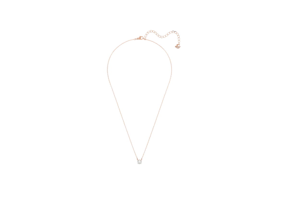 Swarovski Swarovski Stilla Attract Set In Round Cut White Rose Gold-Tone Plated