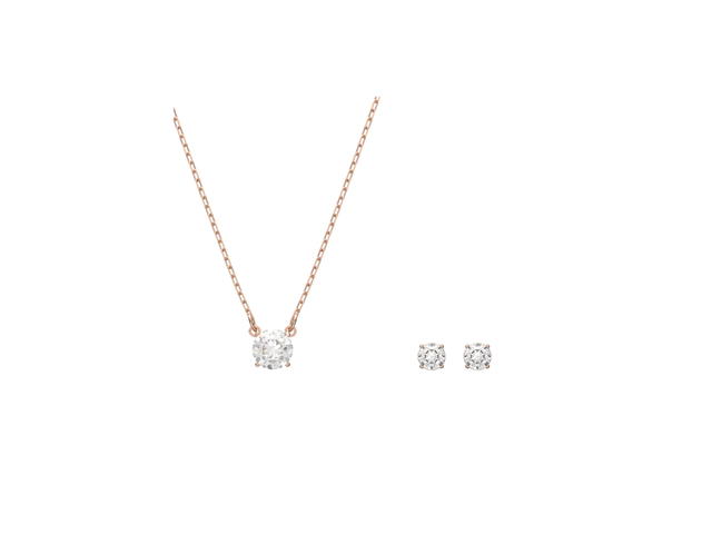 Swarovski Swarovski Stilla Attract Set In Round Cut White Rose Gold-Tone Plated - view 2