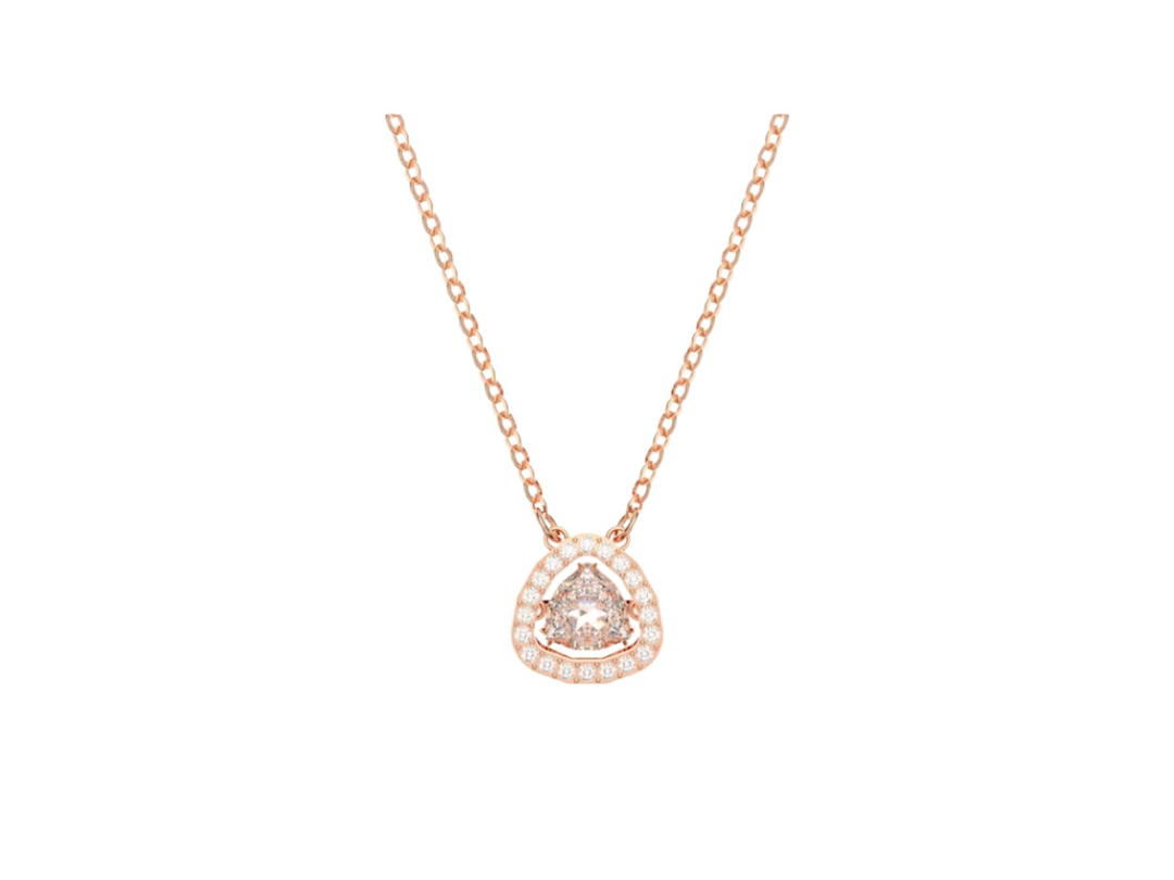 Swarovski Swarovski Millenia Necklace Trilliant Cut White Rose Gold-tone Plated