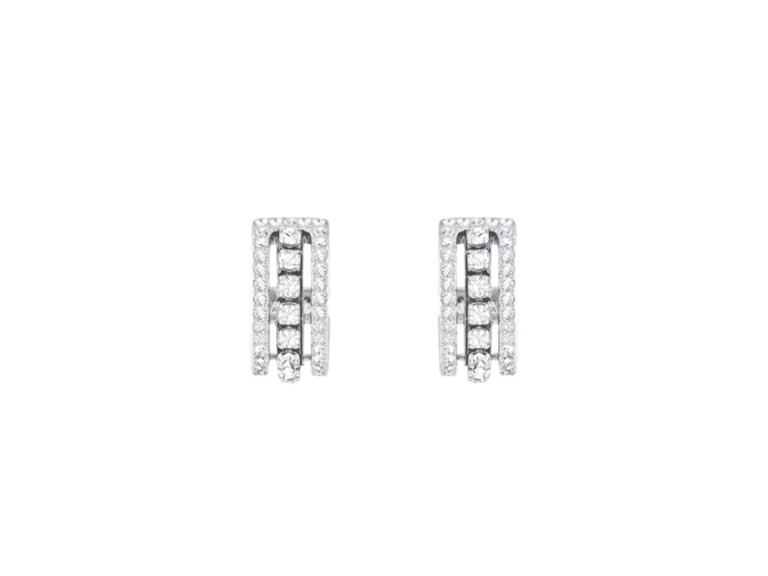 Swarovski Swarovski Further Hoop Earrings White Rhodium-Plated