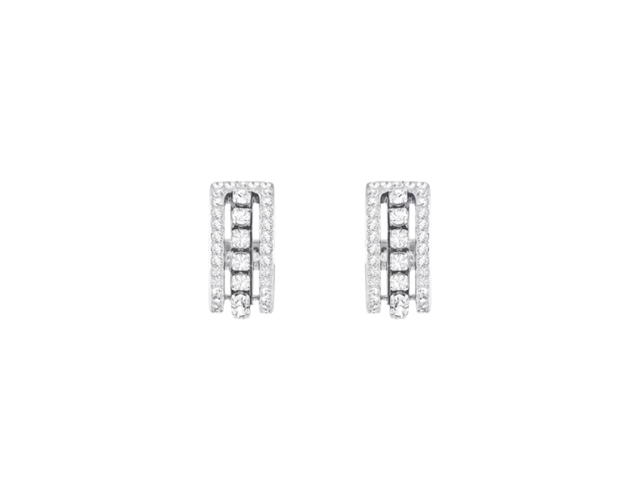 Swarovski Swarovski Further Hoop Earrings White Rhodium-Plated - view 1