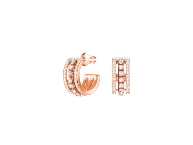 Swarovski Swarovski Further Hoop Earrings Rose Gold - view 2