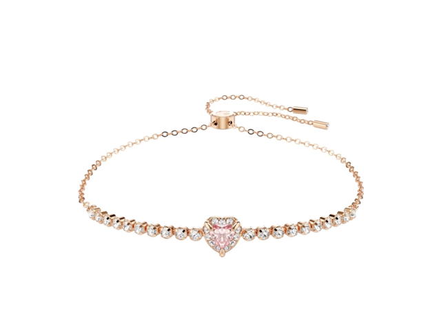 Swarovski Swarovski One Bracelet Heart Pink Rose Gold-Tone - view 1