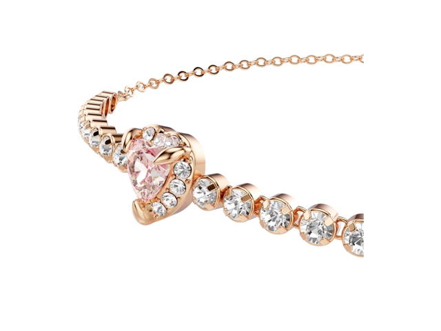 Swarovski Swarovski One Bracelet Heart Pink Rose Gold-Tone - view 2