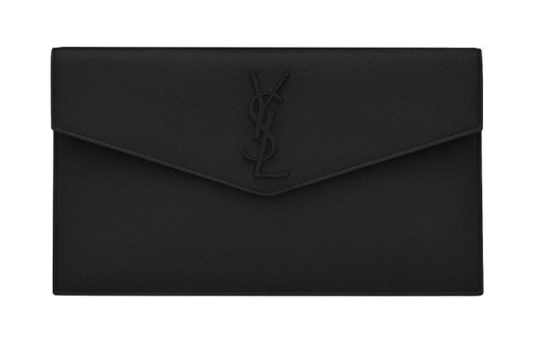 Saint Laurent Saint Laurent Calfskin Clutch Regular Women's Black
