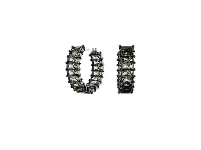 Swarovski Swarovski Matrix Hoop Earrings Gray - view 1