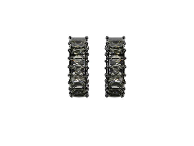 Swarovski Swarovski Matrix Hoop Earrings Gray - view 2