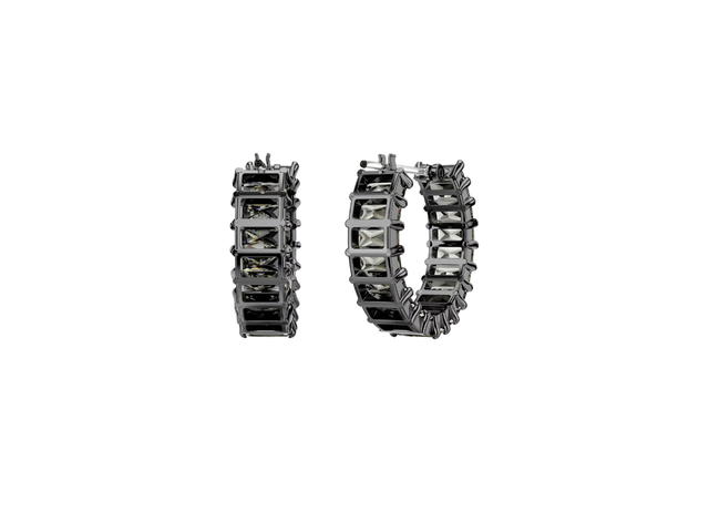Swarovski Swarovski Matrix Hoop Earrings Gray - view 3