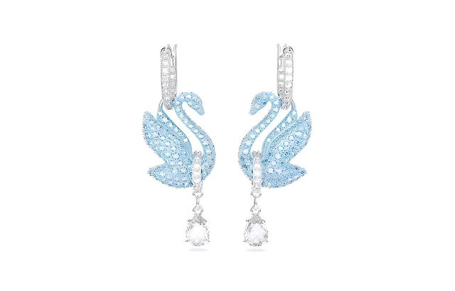 Swarovski Swarovski Swan Earrings - Blue - view 4
