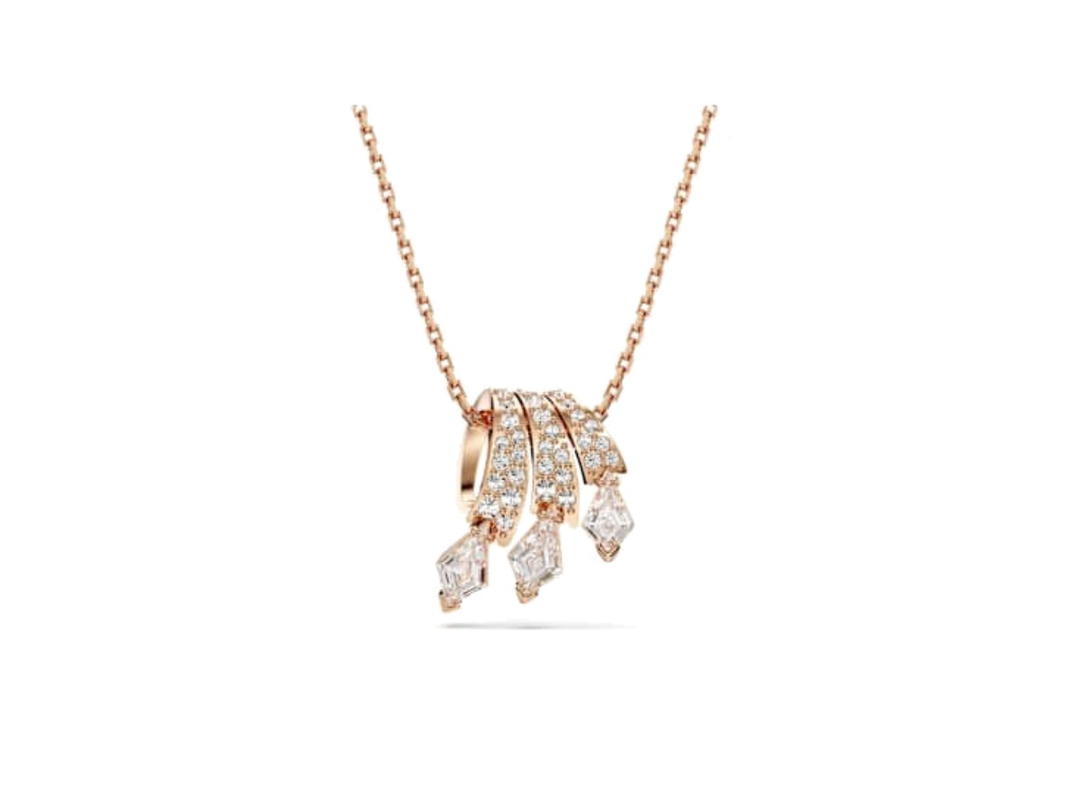 Swarovski Swarovski Dragon & Phoenix Necklace White Rose Gold 18K