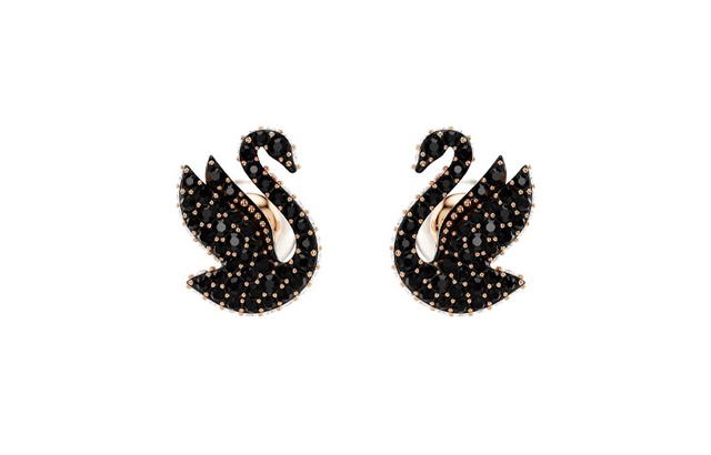 Swarovski Swarovski Swan Earrings - Black - view 1