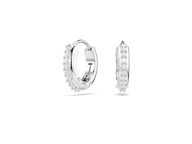Swarovski Swarovski Matrix Hoop Earrings White Rhodium Plated - view 1