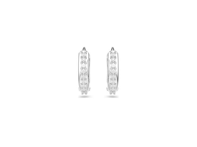 Swarovski Swarovski Matrix Hoop Earrings White Rhodium Plated - view 2