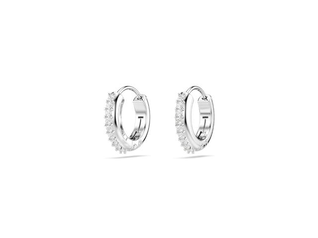 Swarovski Swarovski Matrix Hoop Earrings White Rhodium Plated - view 3