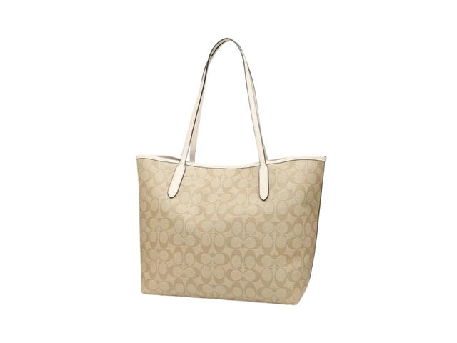 Coach Coach City Tote In Signature Canvas Cream - view 2