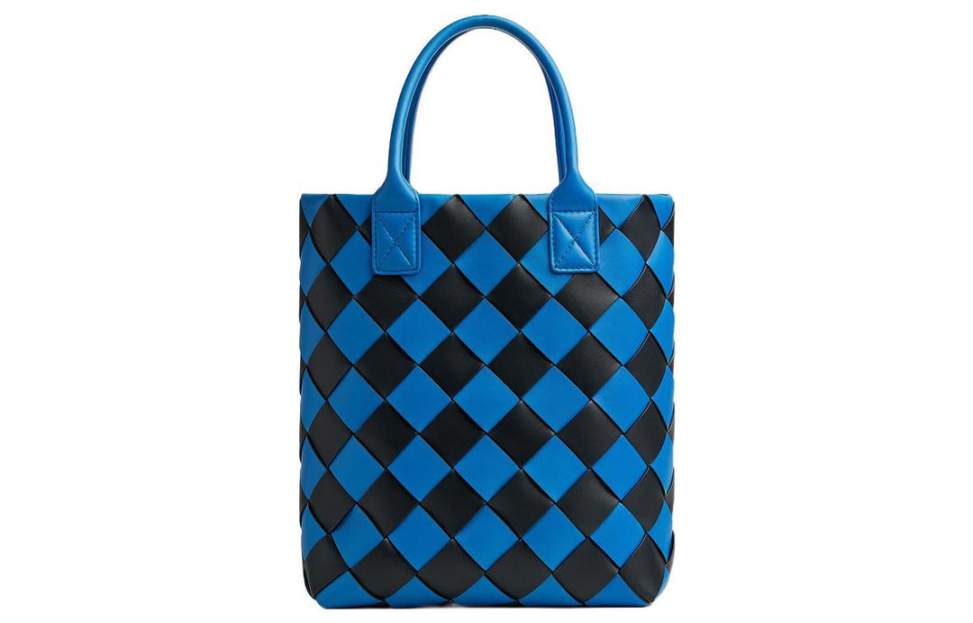 Bottega Veneta Bottega Veneta Sheepskin Tote Bag Shopping Bag Shoulder Bag Crossbody Bag Handbag Medium Size Women's Signal Blue/Black