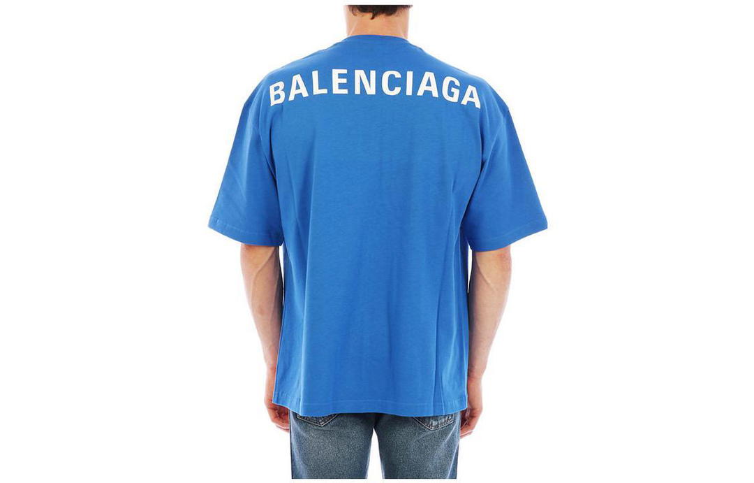 Balenciaga Balenciaga SS23 T-Shirt Regular Fit Men's Klein Blue