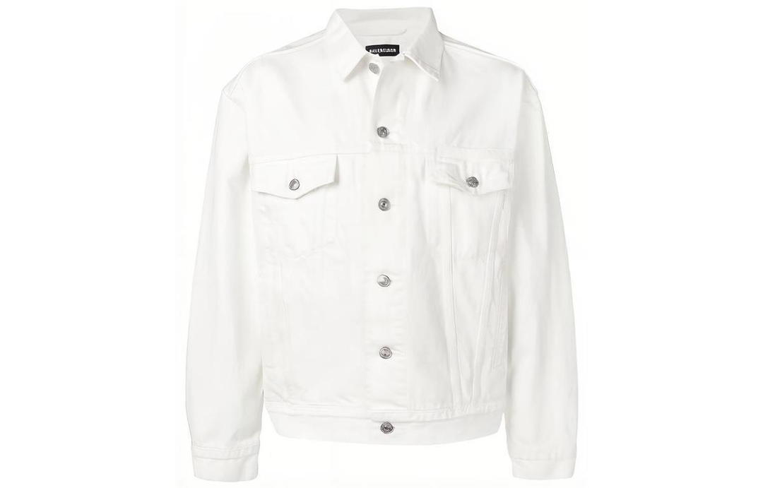 Balenciaga Balenciaga Men's Embroidered Logo Japanese Denim Jacket