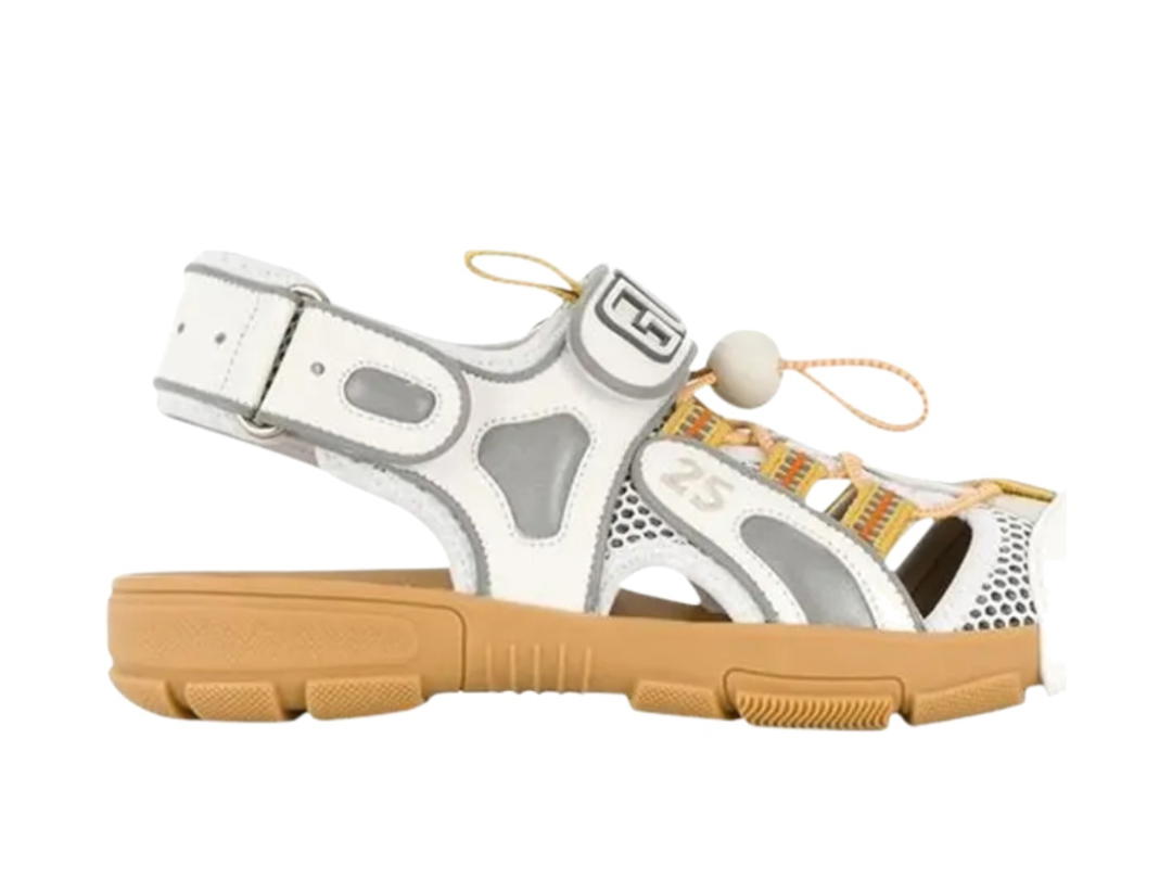 Gucci Gucci Tinsel Sport Sandals Crystal White Grey (Women's)