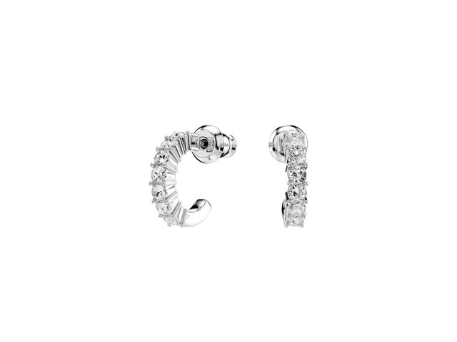 Swarovski Swarovski Mini Hoop Earrings Silver - view 4