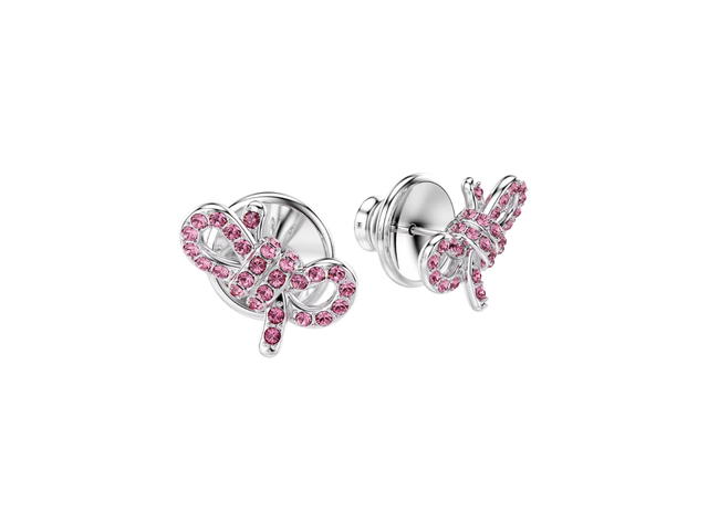 Swarovski Swarovski Lifelong Bow Stud Earrings Pink - view 3