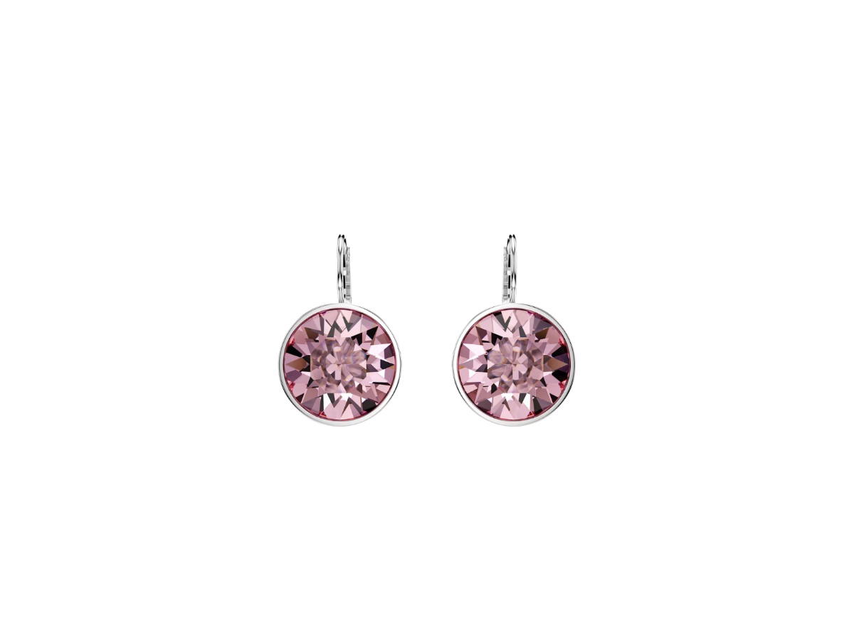 Swarovski Swarovski Round Cut Bella Drop Earrings Pink
