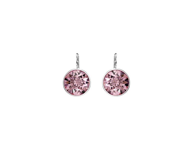 Swarovski Swarovski Round Cut Bella Drop Earrings Pink - view 1