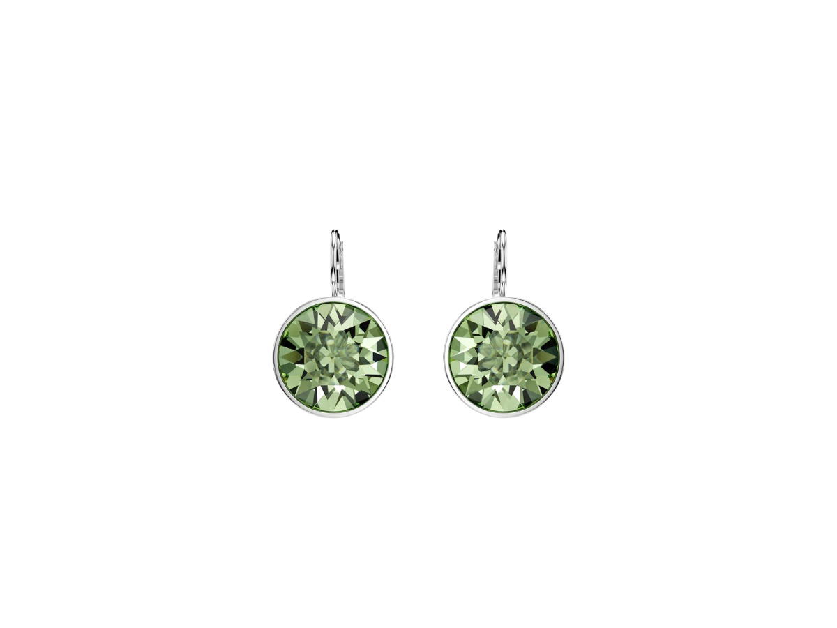 Swarovski Swarovski Round Cut Bella Drop Earrings Green
