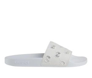Buy Gucci GG Rubber Slide Sandals White at Sasom – Authentic and Ready to Ship