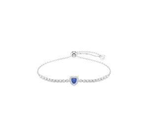 Buy Swarovski One Bracelet Heart Blue Rhodium Plating at Sasom – Authentic and Ready to Ship