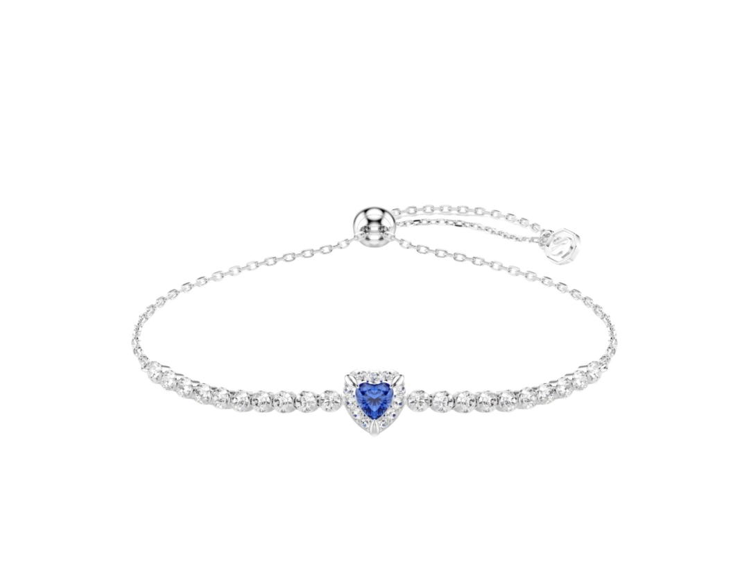 Swarovski Swarovski One Bracelet Heart Blue Rhodium Plating