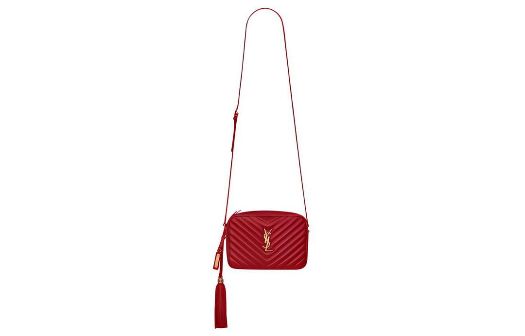 Saint Laurent Saint Laurent LOU Cow Leather Camera Bag Shoulder Bag Crossbody Bag Women's Cupid Red