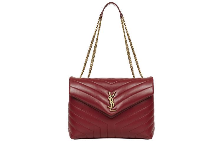 Saint Laurent Saint Laurent Leather Crossbody Bag Shoulder Bag Medium Size Women's Red