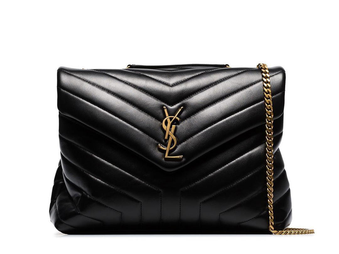Saint Laurent Saint Laurent Loulou Leather Medium Crossbody Bagblack Calf 100